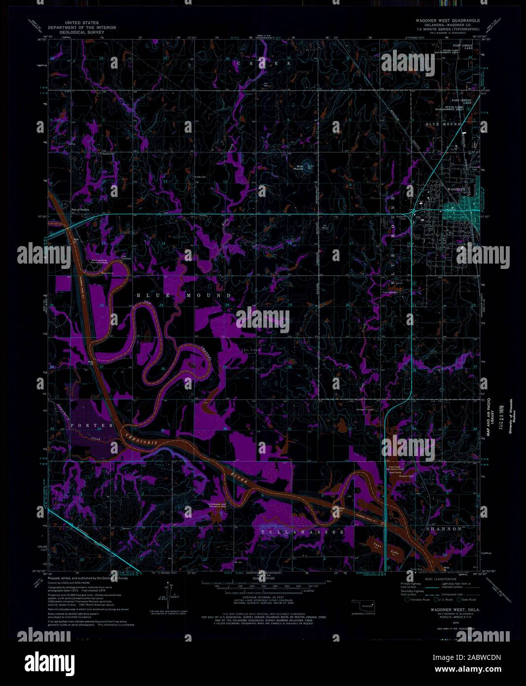 Map of wagoner oklahoma hires stock photography and images Alamy