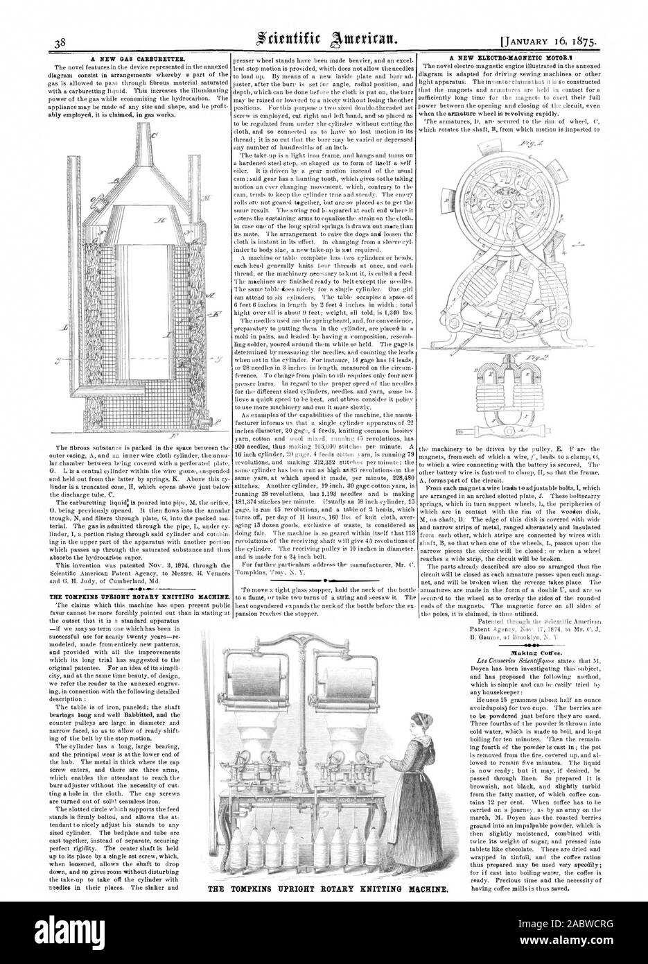 Tompkins upright rotary knitting machine hires stock photography and