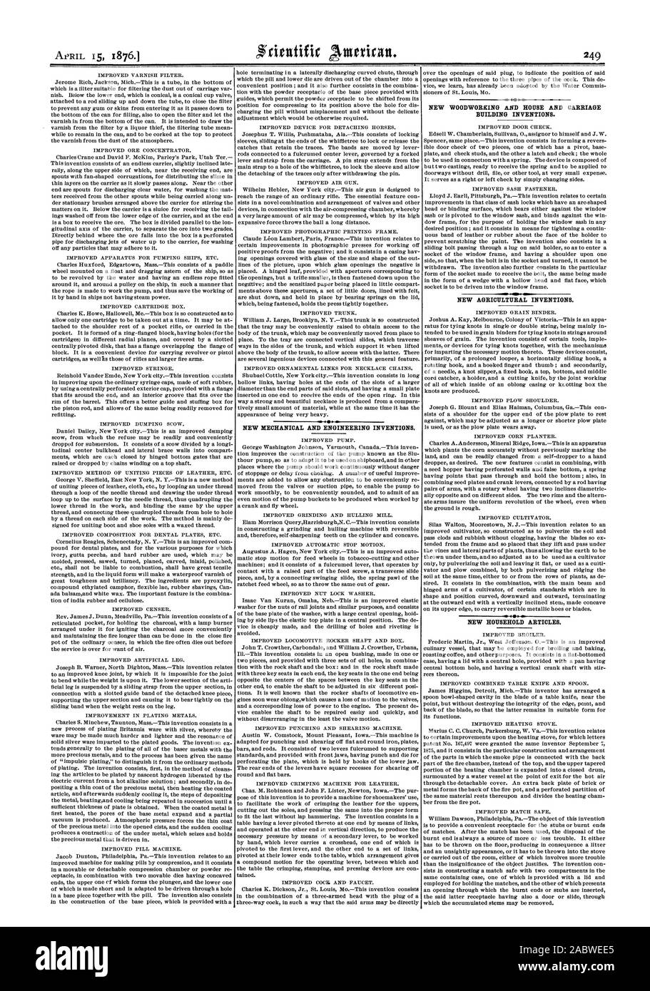 NEW MECHANICAL AND ENGINEERING INVENTIONS. NEW WOODWORKING AND HOUSE ...