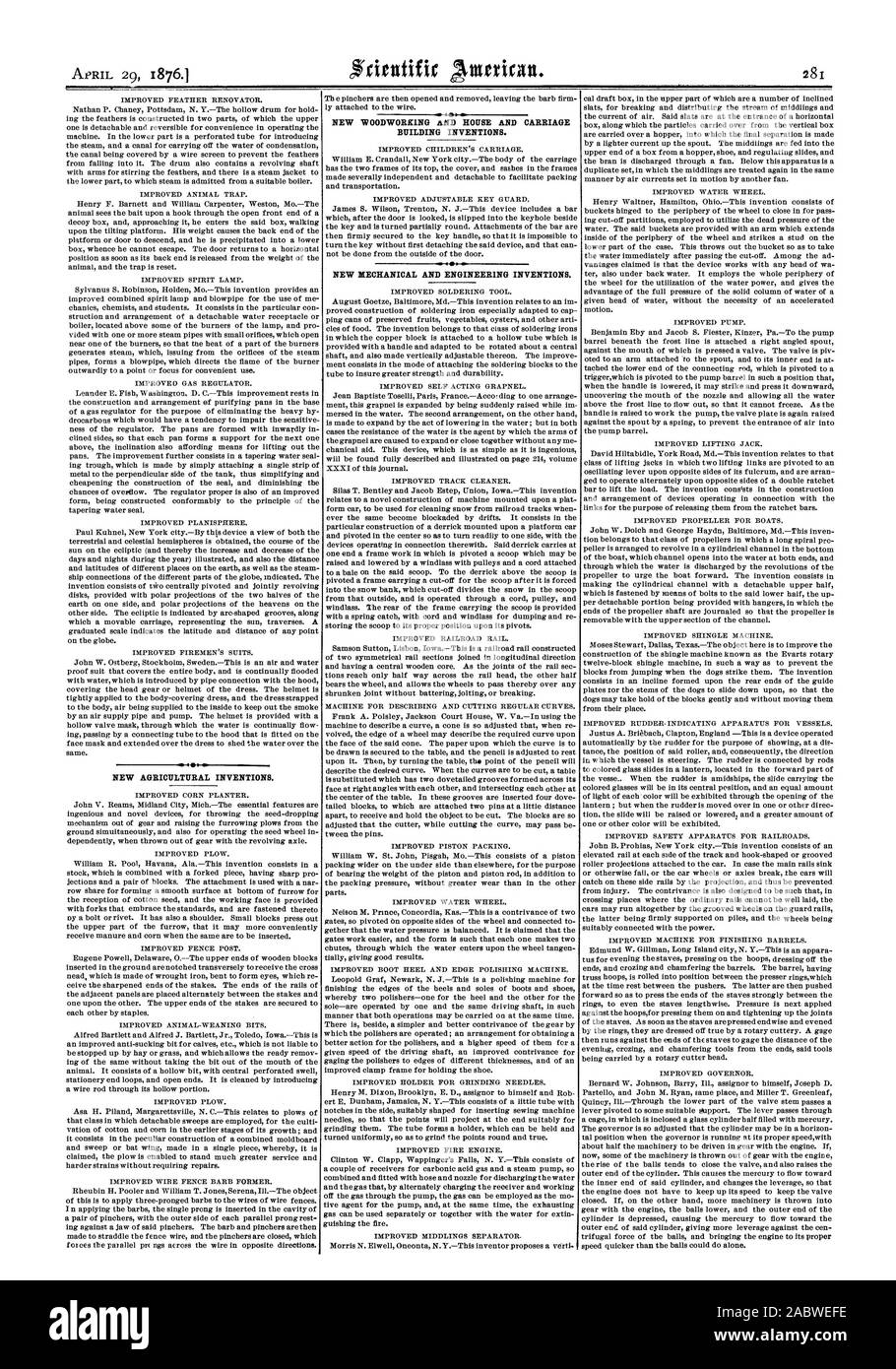April 29 18761 nrientifir new agricultural inventions hi-res stock ...