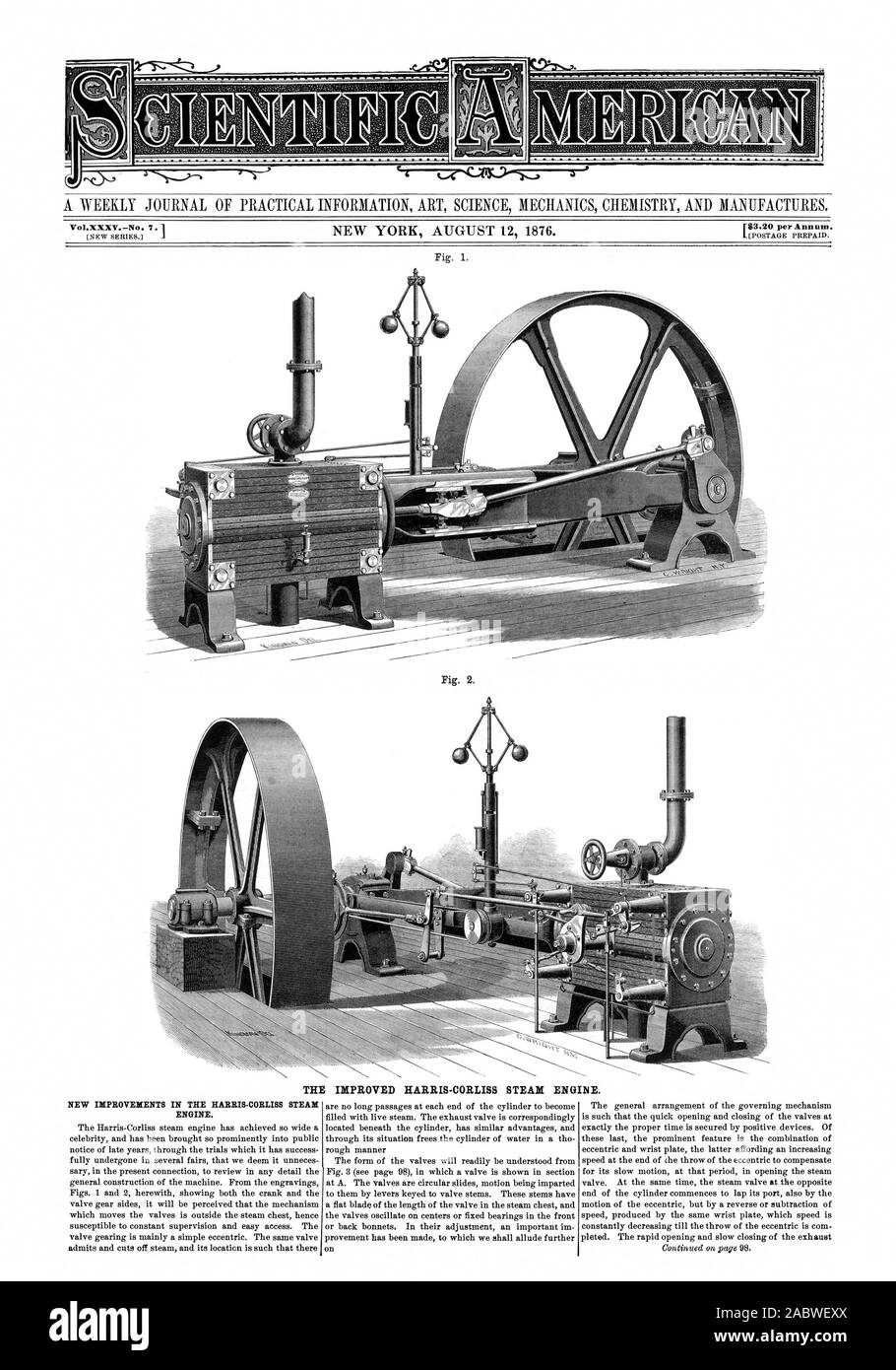 Vol.XXXVNo. 7. THE IMPROVED HARRISCORLISS STEAM ENGINE. NEW IMPROVEMENTS IN THE HARRISCORLISS