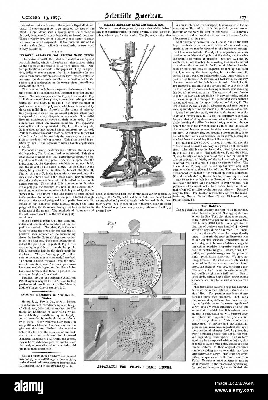 Walker brothers improved scroll saw hires stock photography and images