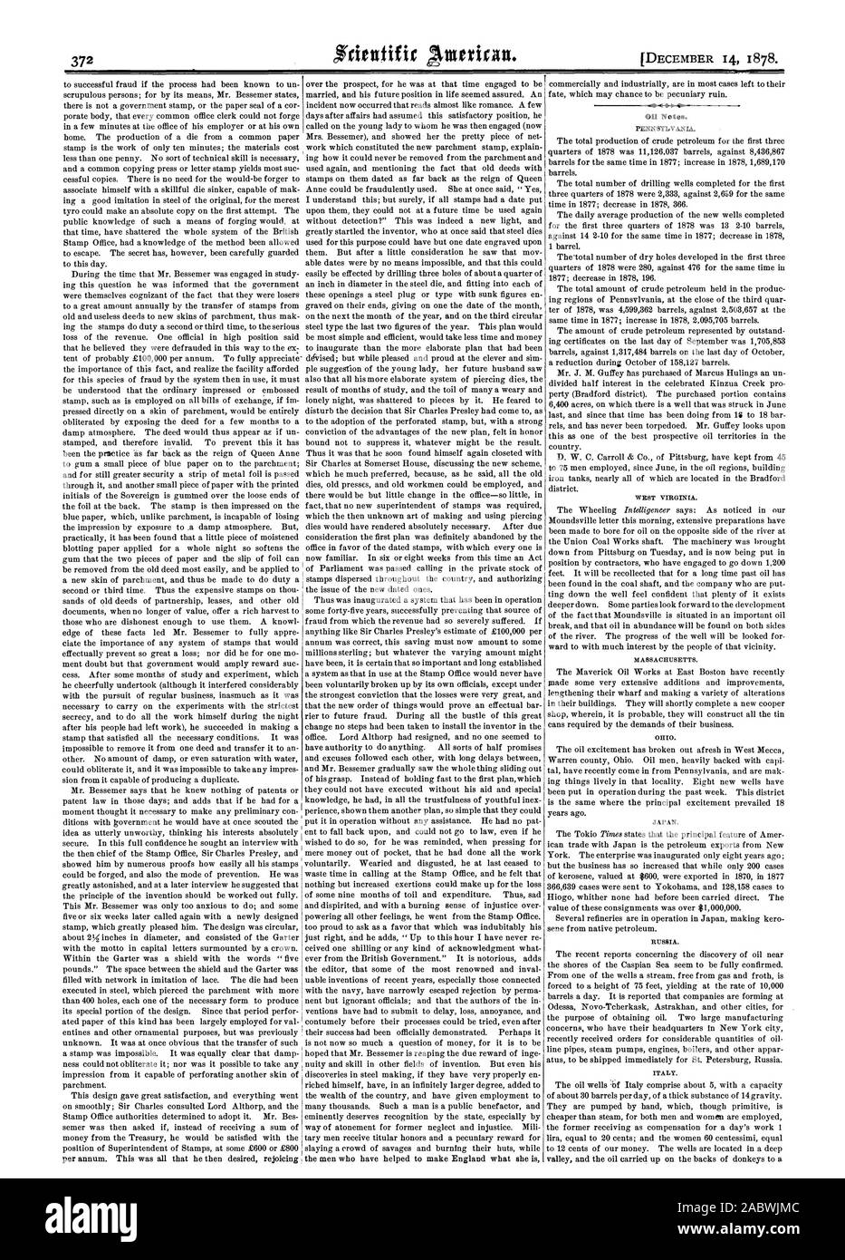 to successful fraud if the process had been known to un scrupulous persons;  for by its means Mr. Bessemer states there is not a government stamp or the  paper seal of a