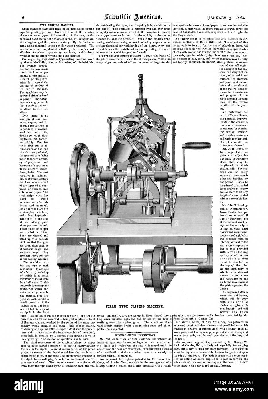 Steam type casting machine hires stock photography and images Alamy