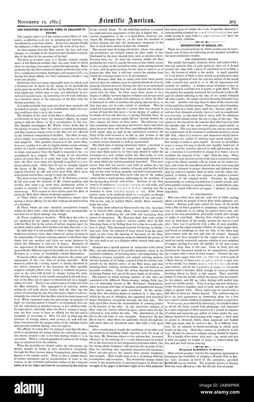 THE STRUCTURE OF COTTON FIBER IN RELATION T DYEING. REPRODUCTION OF