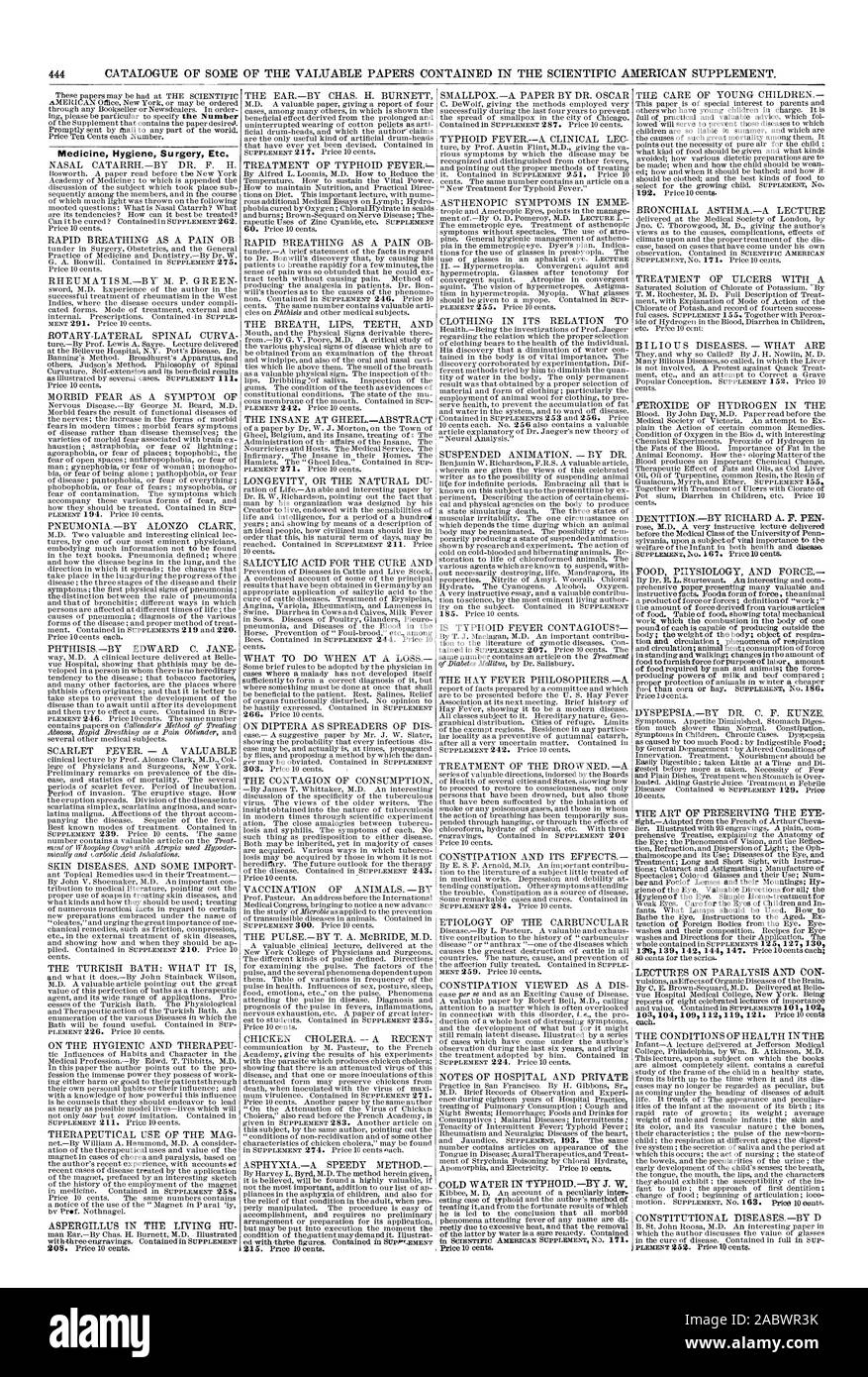 Scientific american supplement catalogue hires stock photography and