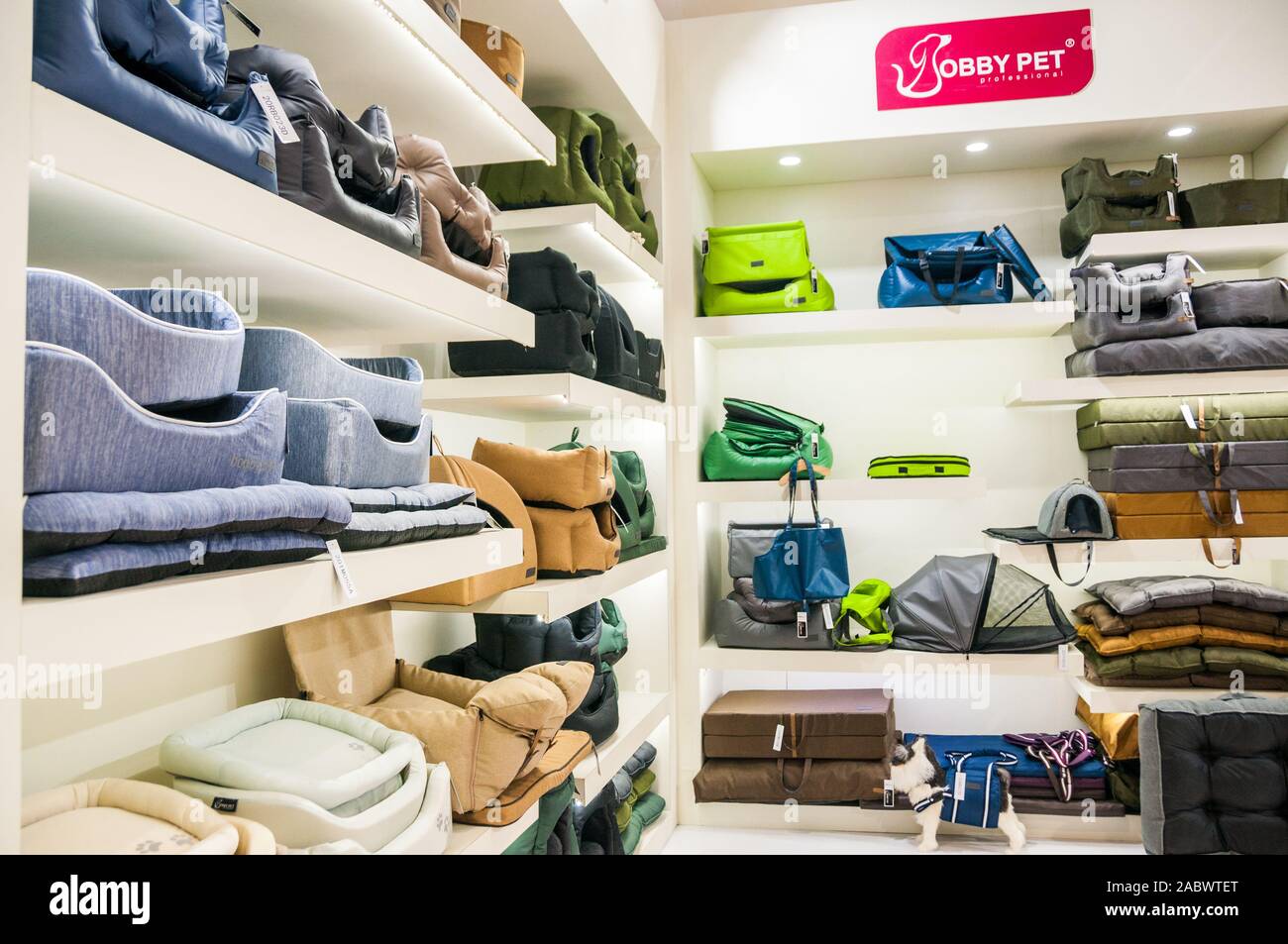 The Bobby Pet stand at the 2019 China International Pet Show displaying its  pet beds Stock Photo - Alamy