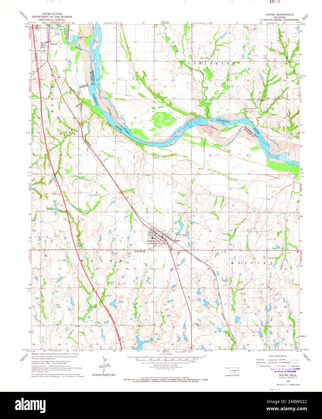 Wayne oklahoma map hires stock photography and images Alamy