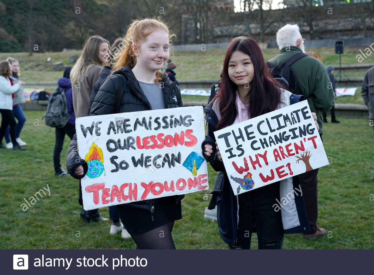 Edinburgh, Scotland, UK. 29th Nov, 2019. A youth led Climate Strike Rally outside the Scottish parliament involving Edinburgh Students, demanding greater action on climate breakdown. Credit: Craig Brown/Alamy Live News Stock Photo