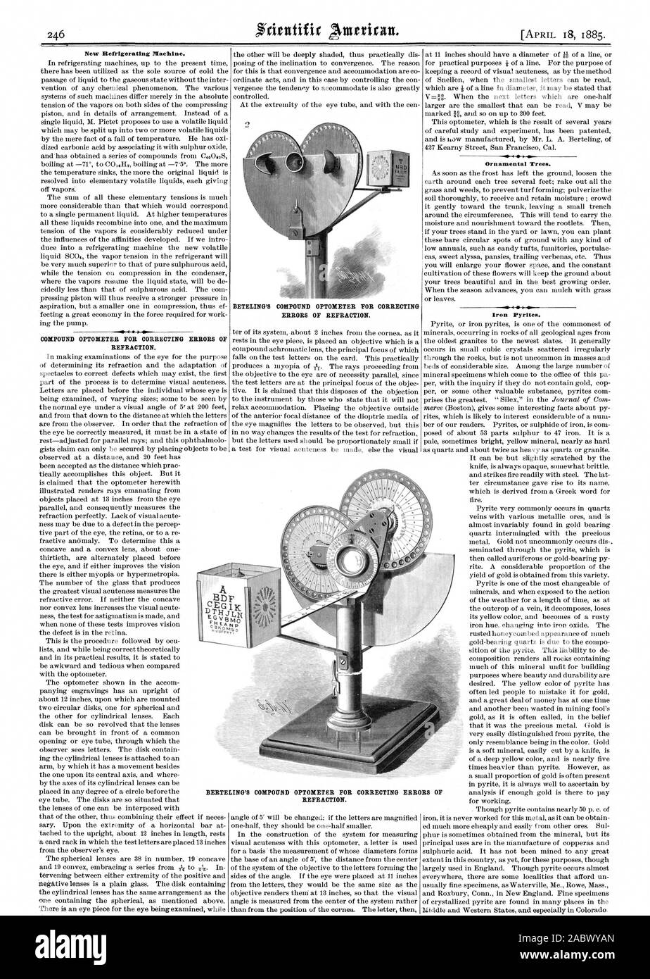 Refractive Error Machine New Refrigerating Machine. COMPOUND OPTOBIETER FOR CORRECTING ERRORS OF ...