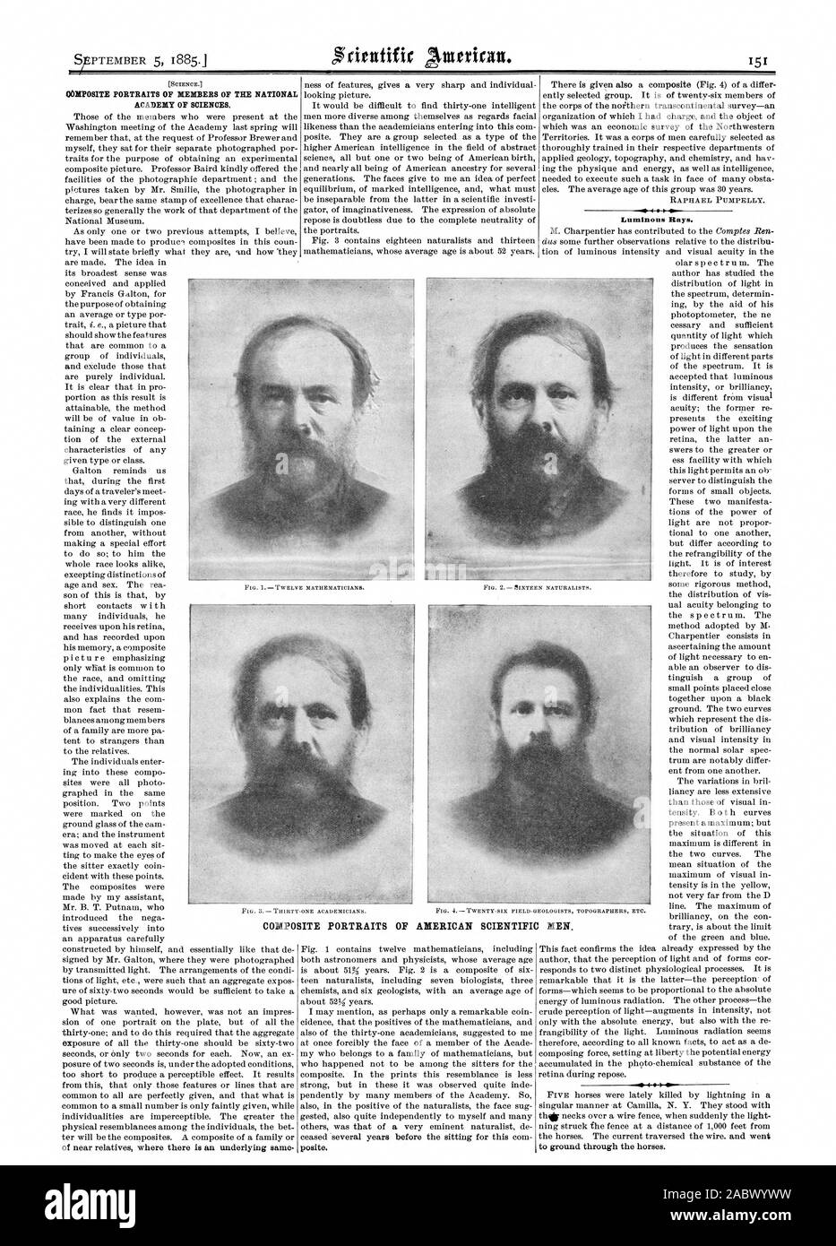 PORTRAITS OF MEMBERS OF THE NATIONAL ACADEMY OF SCIENCES. RAPHAEL ...