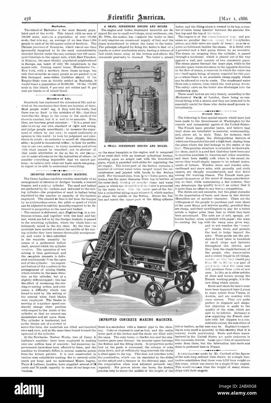 Naming Machine Barbados. IMPROVED CONCRETE NAMING MACHINE. A SMALL CONDENSING ENGINE ...