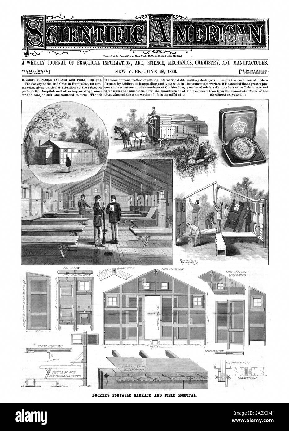 HOSPITAL PORTABLE FIELD HOSPITAL RED CROSS SOCIETY DUCKER PRIZE FIELD HOSPITAL