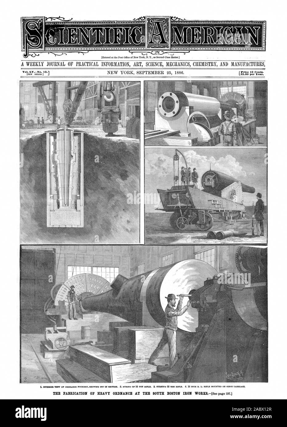 The fabrication of heavy ordnance at the South Boston Iron Works