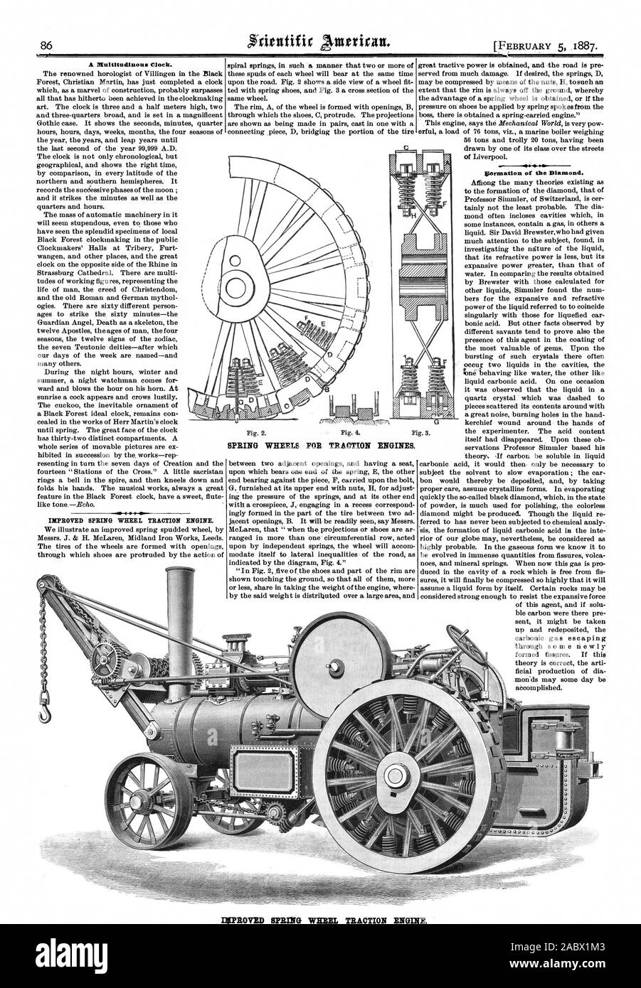 Improved spring wheel traction engine hi-res stock photography and ...