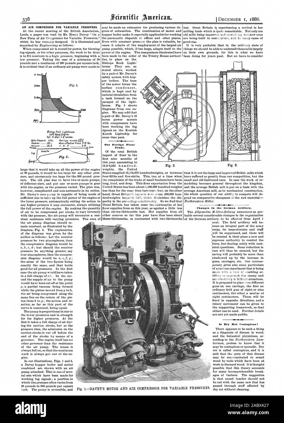 AN AIR COMPRESSOR FOR VARIABLE PRESSURES. Our Foreign Flour Trade ...