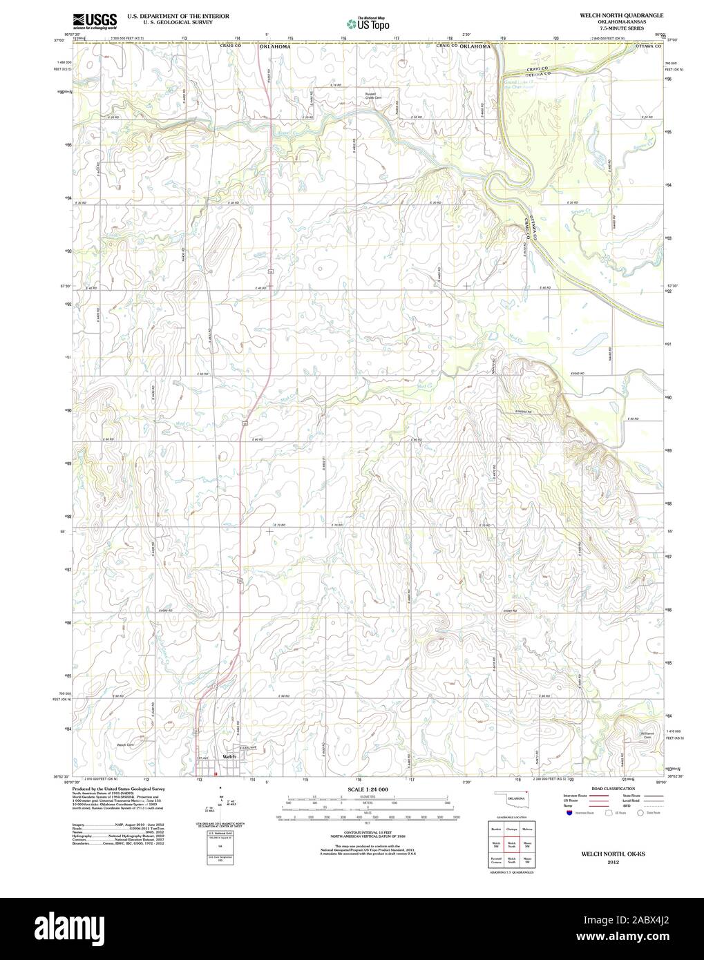 Map of welch oklahoma Cut Out Stock Images & Pictures Alamy