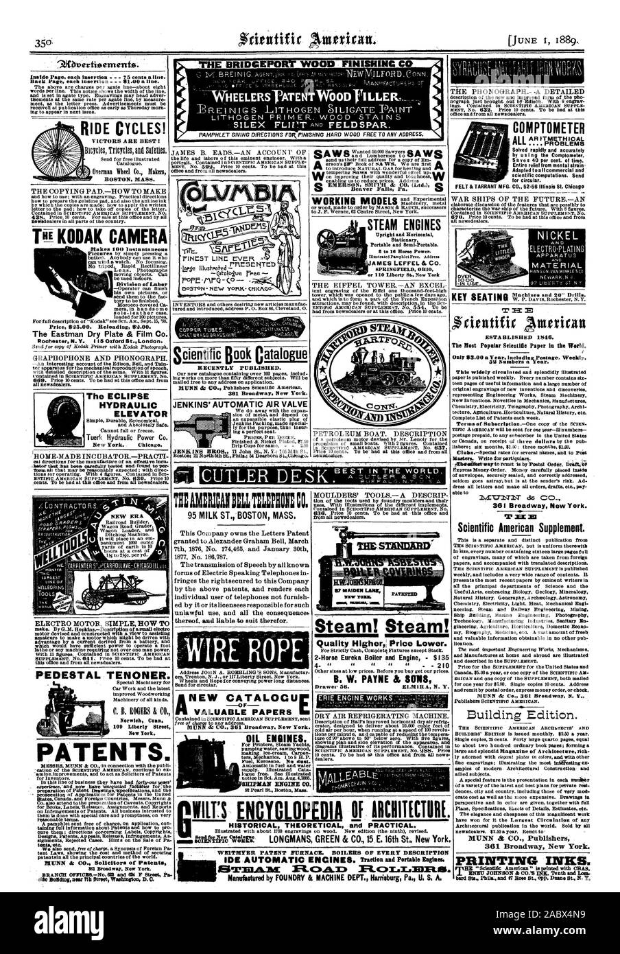 JAMES B. EADS.-AN ACCOUNT OF Scientific Book Catalo ue RECENTLY PUBLISHED. 361 Broadway New York. JENKINS' AUTOMATIC AIR VALVE PRICES PER DOZEN. BoatOIM 21NortlafethSt..Phila.; 54 Dearborn St.Chimago. TRIAM:03EITDLIPBOIECO. 95 MILK ST. BOSTON MASS. This Company owns the Letters Patent granted to Alexander Graham Bell March 7th 1876 No. 174465 and January 30th 1877 No. 186787. The transmission of Speech by all known forms of Electric Speaking Telephones in fringes the right secured to this Company by the above patents and renders each individual user of telephones not furnish ed by it or its Stock Photo