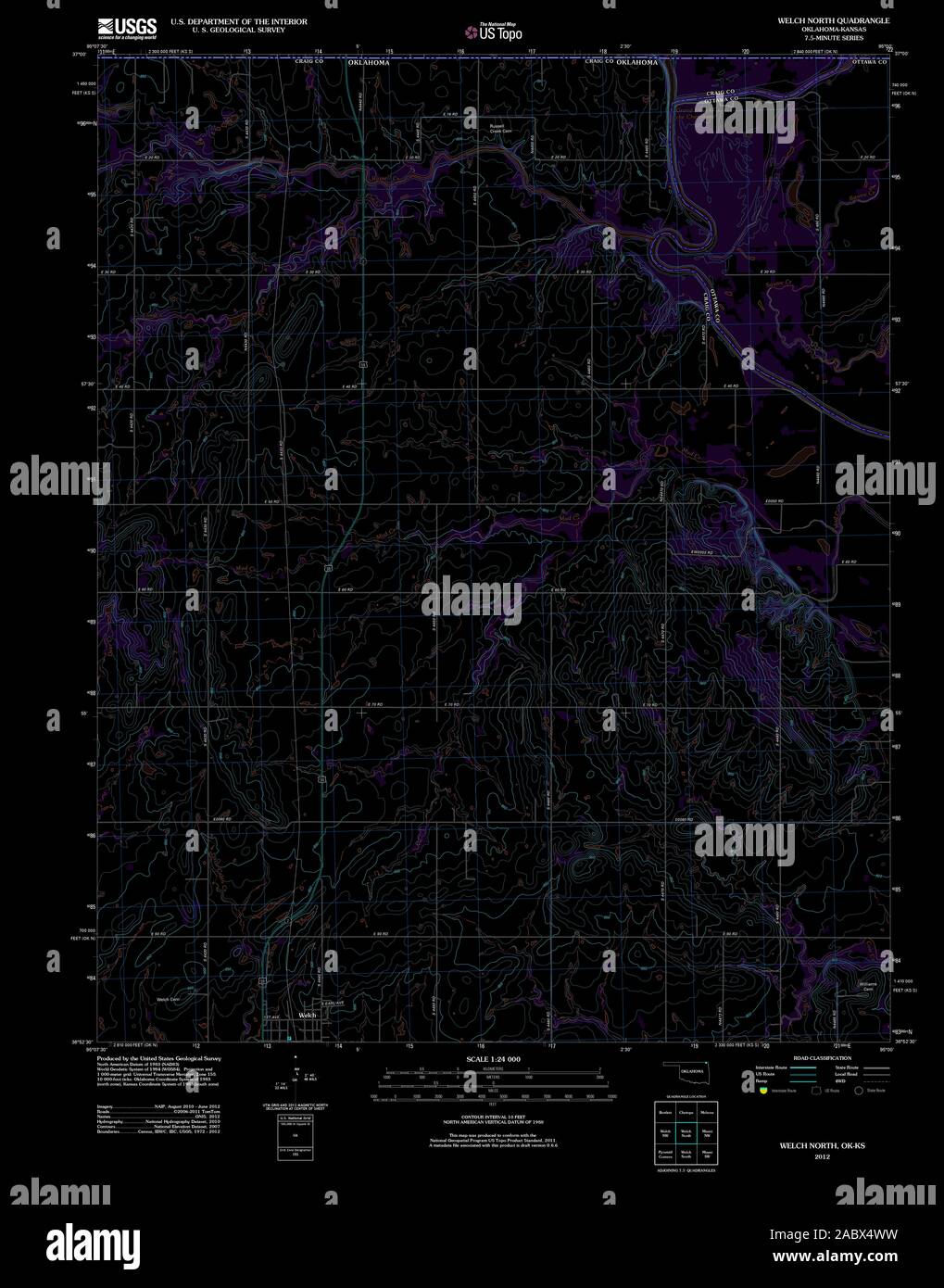 Map of welch oklahoma hires stock photography and images Alamy