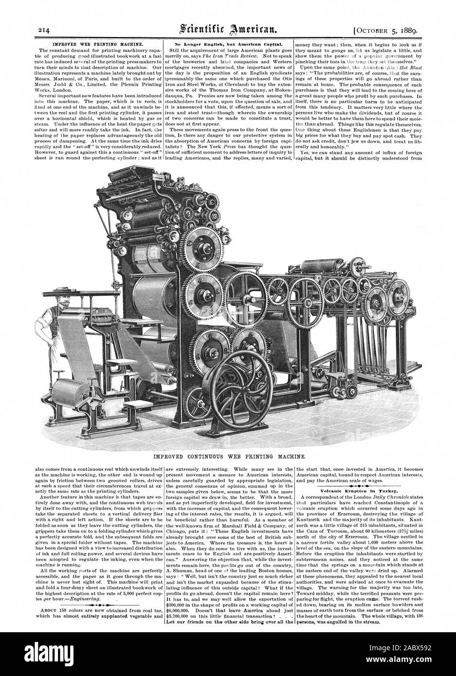 Improved continuous web printing machine hires stock photography and
