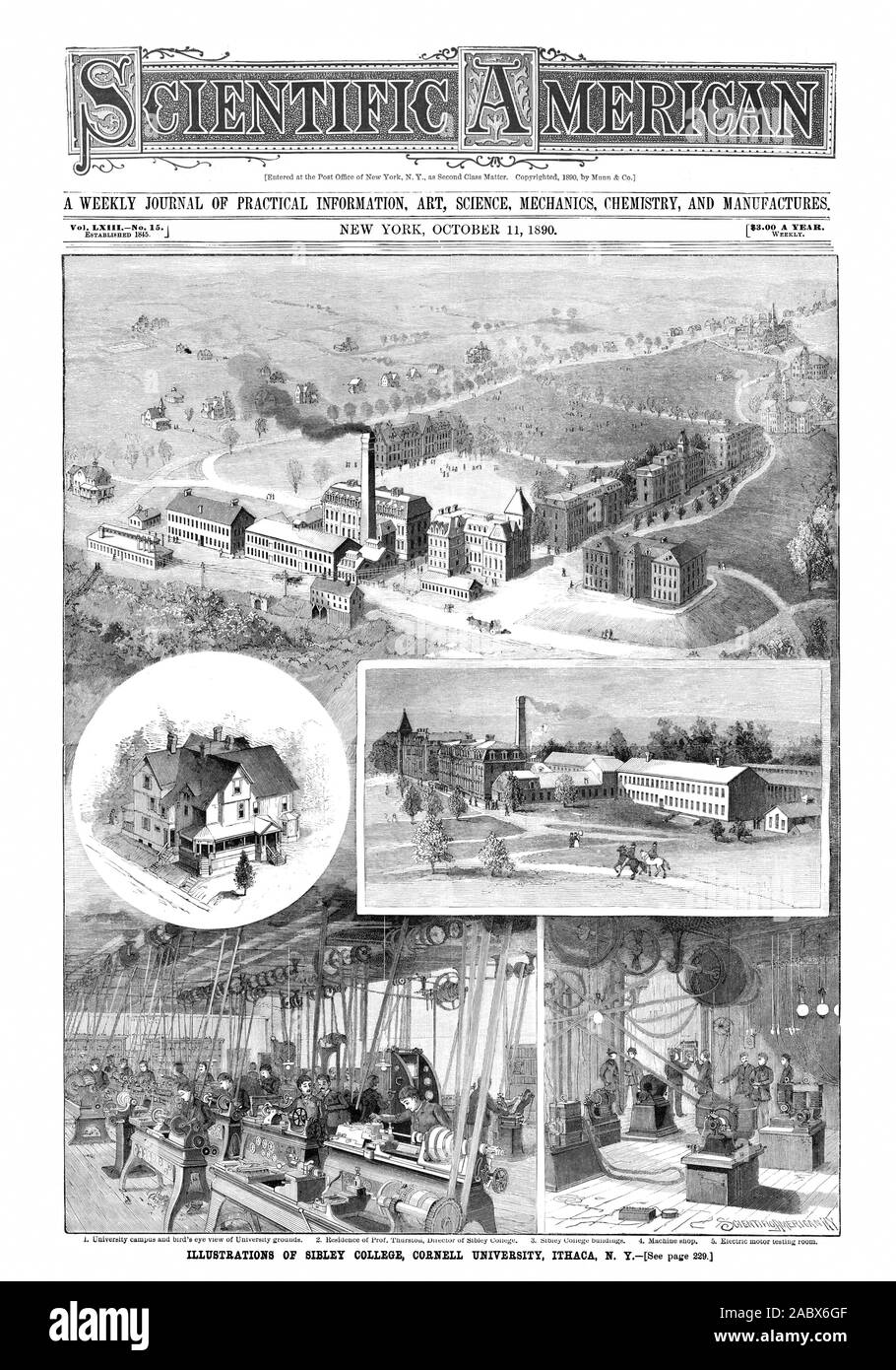 Illustrations of Sibley College, Cornell University, Ithaca, N.Y
