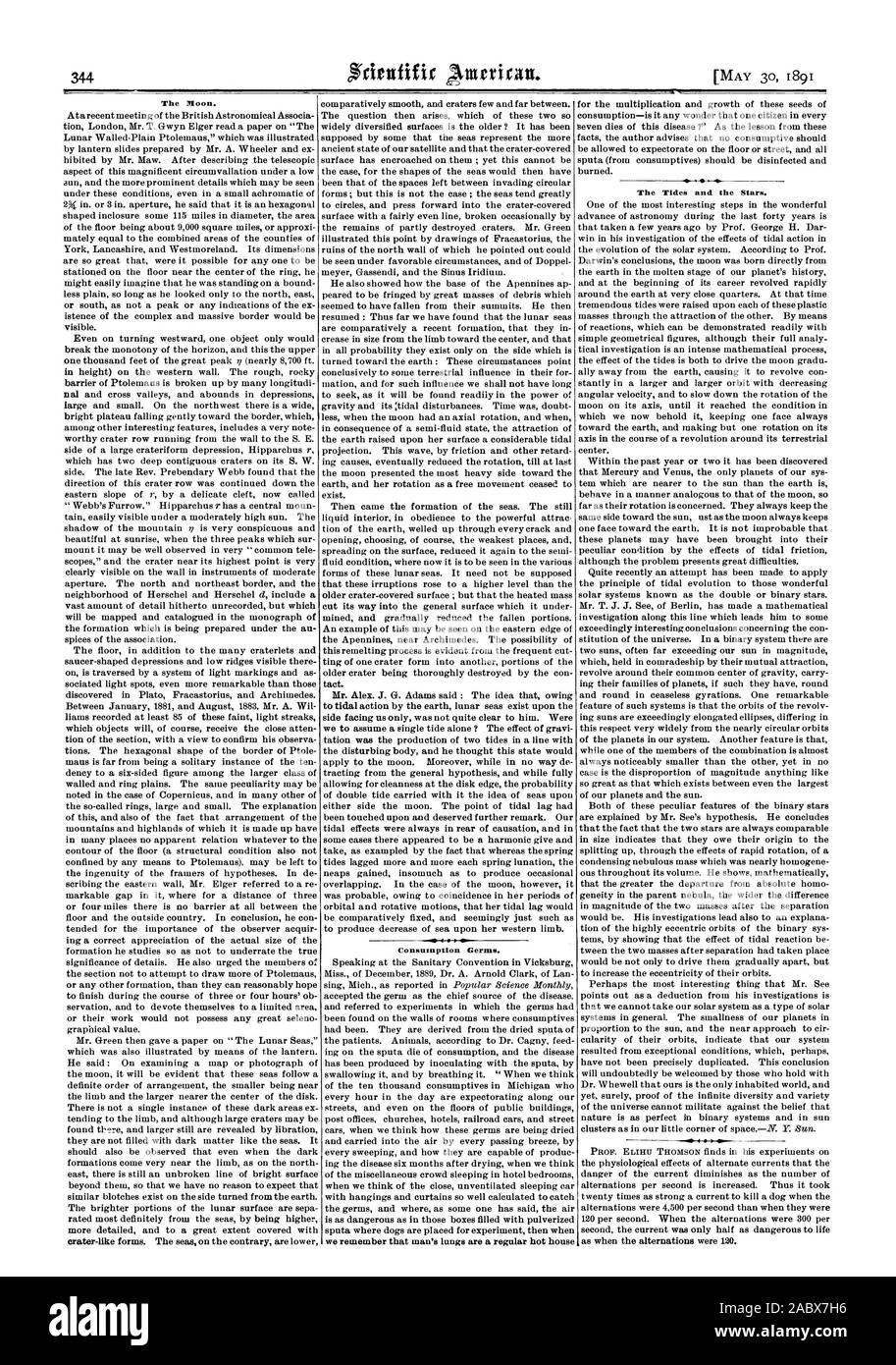 The Moon. Consumption Germs. The Tides and the Stars., scientific