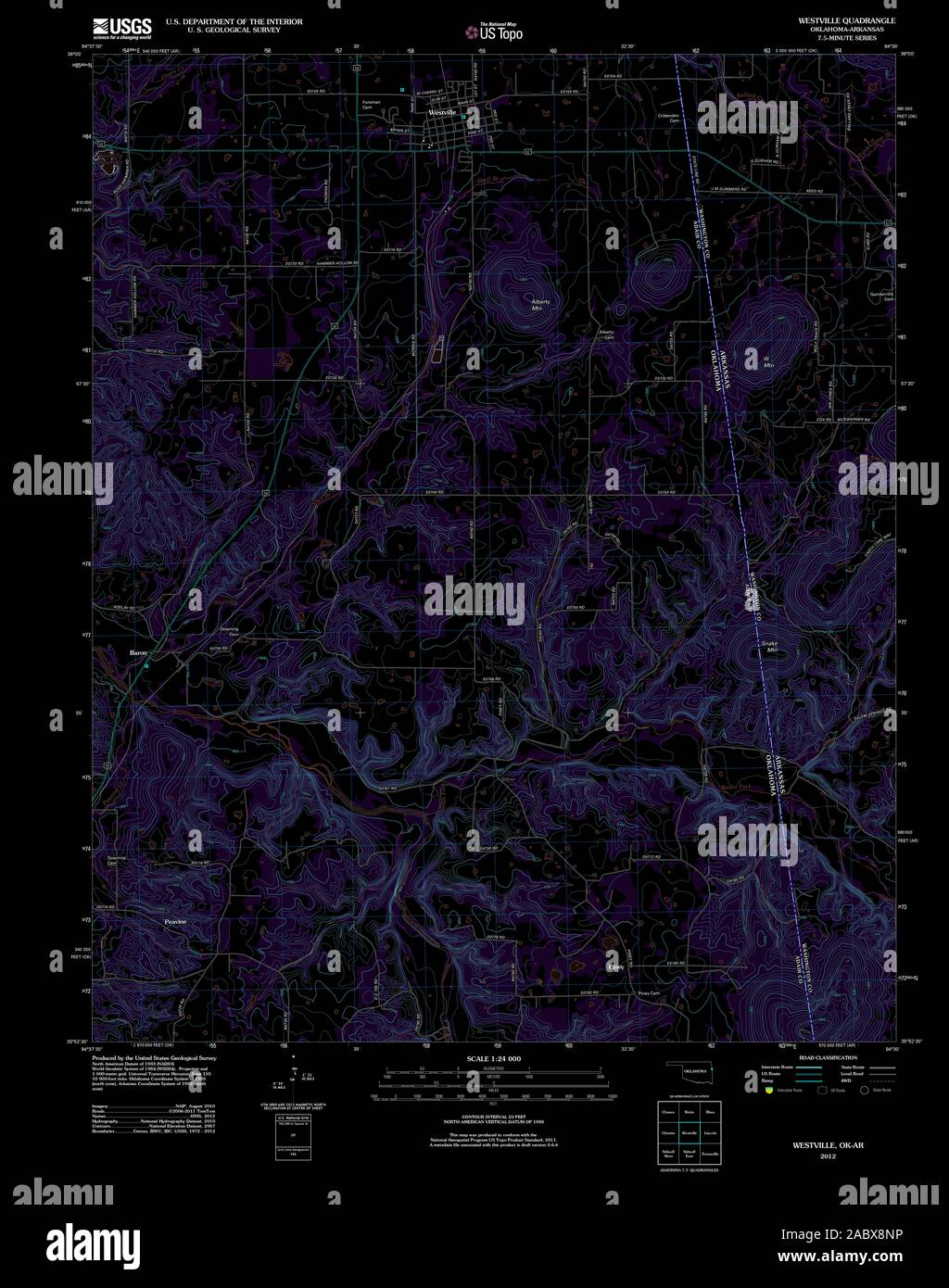 Map of westville oklahoma hires stock photography and images Alamy