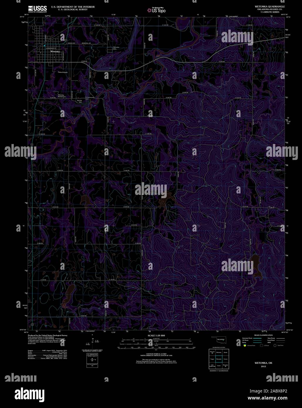 Map of wetumka hires stock photography and images Alamy