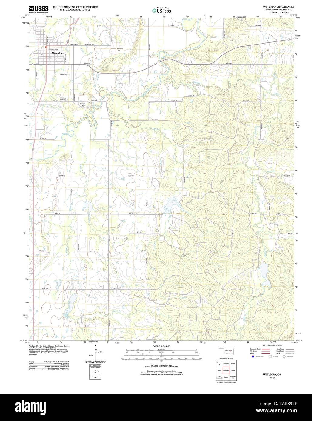 Map of wetumka hires stock photography and images Alamy