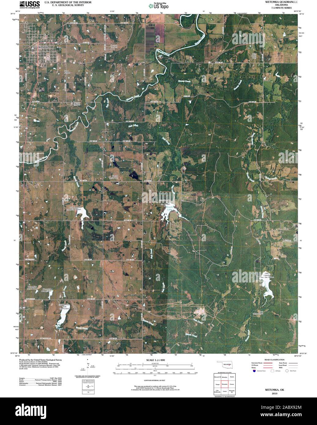 Map of wetumka oklahoma hires stock photography and images Alamy