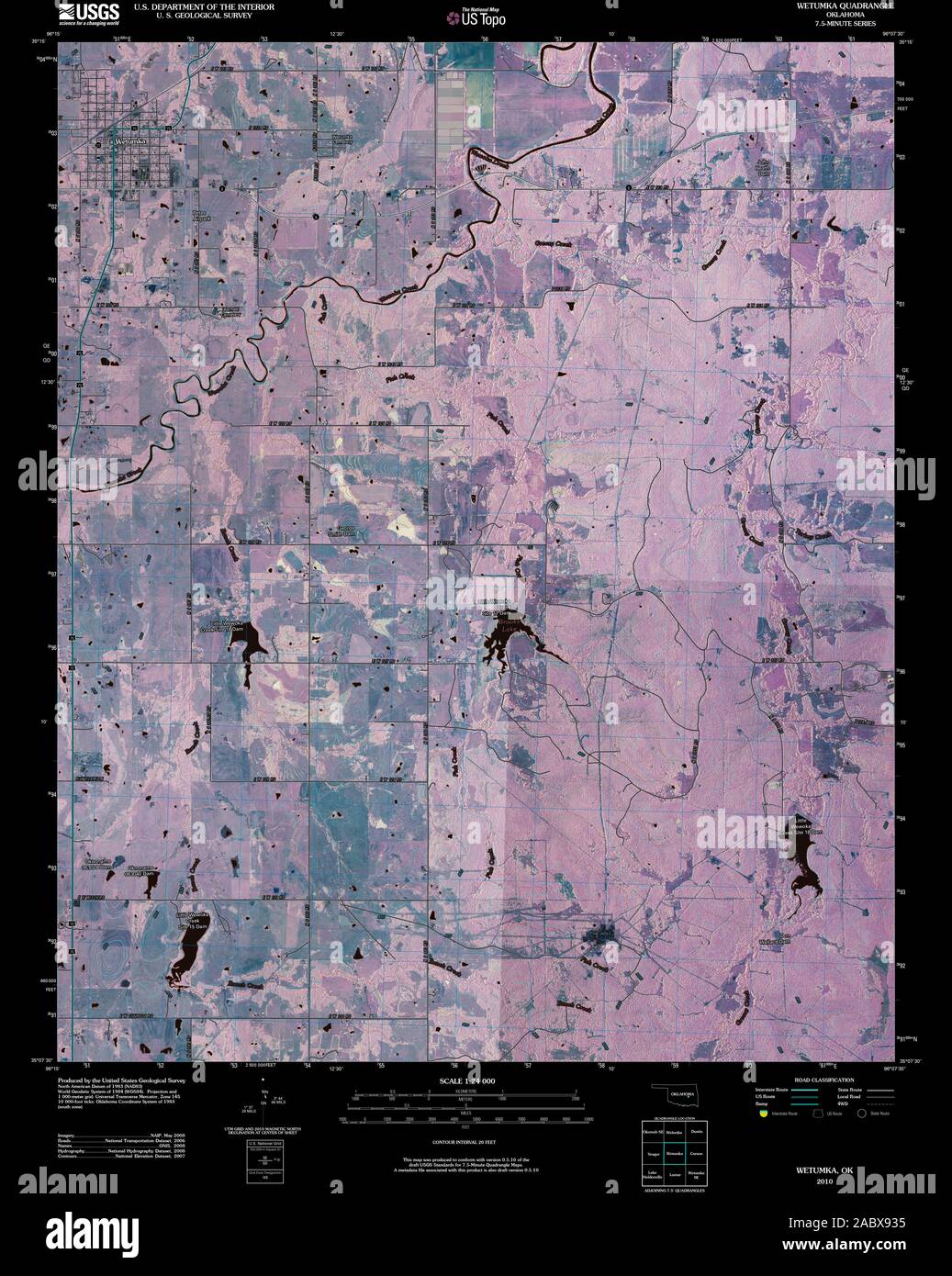 Map of wetumka hires stock photography and images Alamy