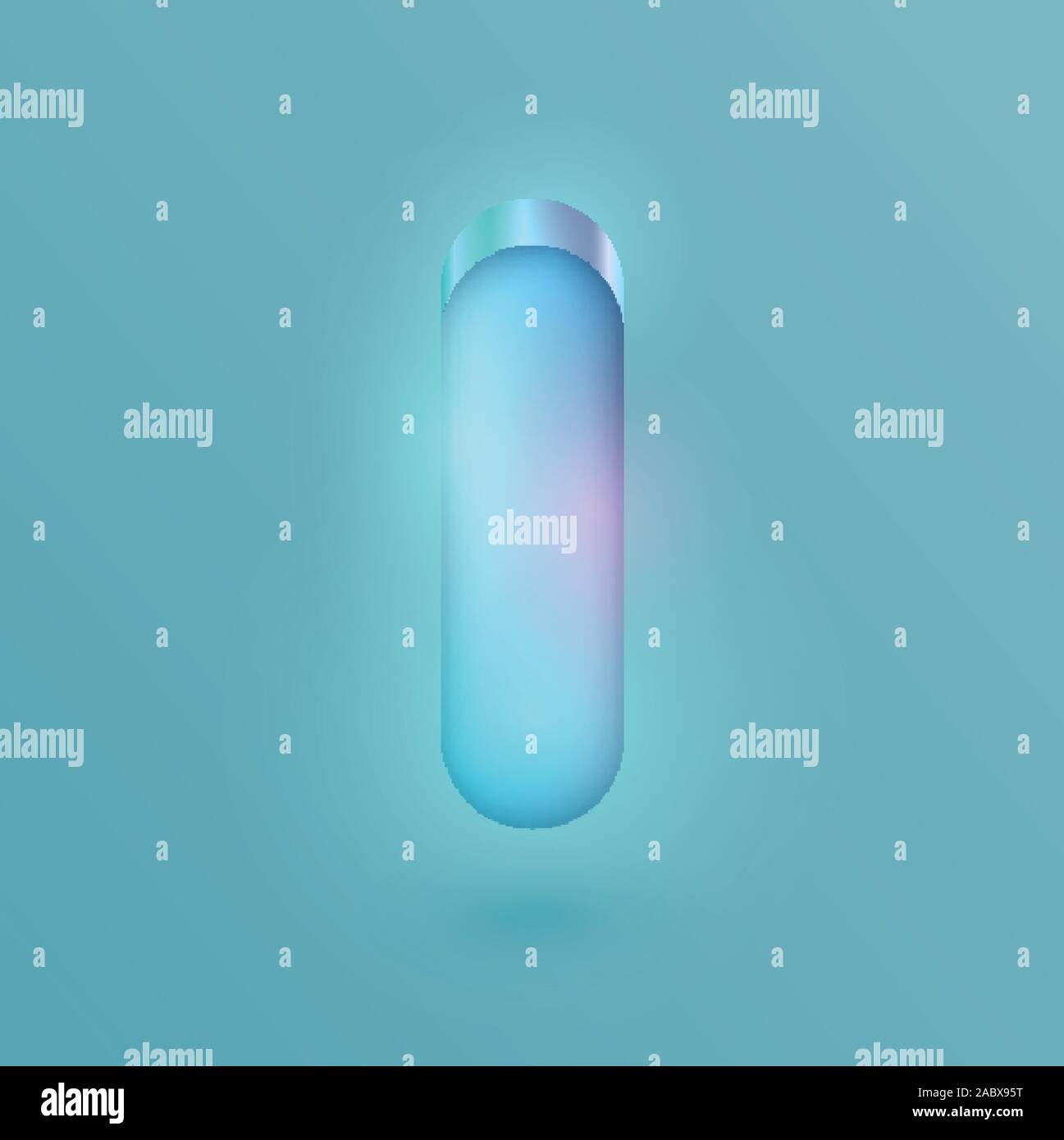 3D realistic neon character, vector Stock Vector