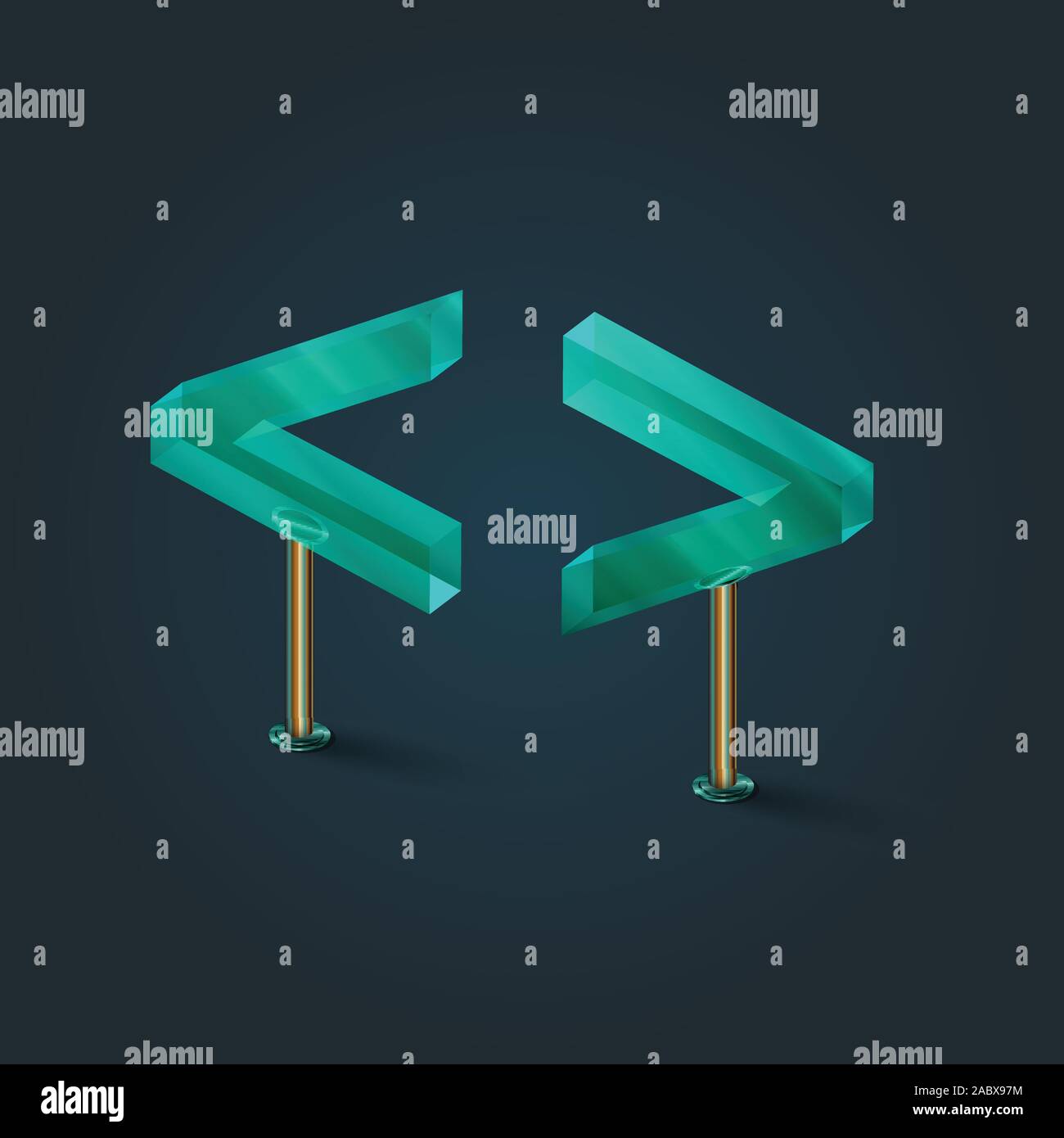 Character made by glass, vector Stock Vector