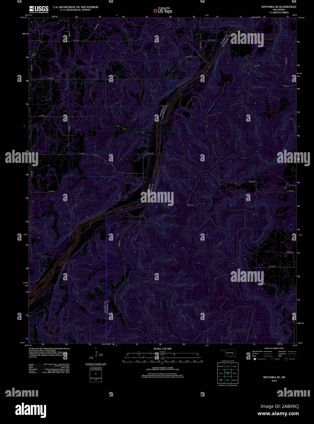 Map of wetumka hires stock photography and images Alamy