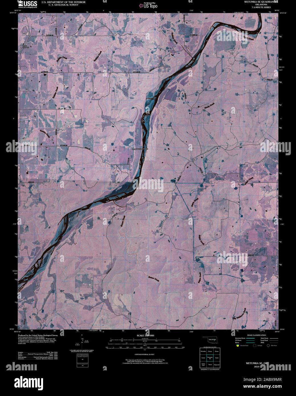 Map of wetumka oklahoma hires stock photography and images Alamy
