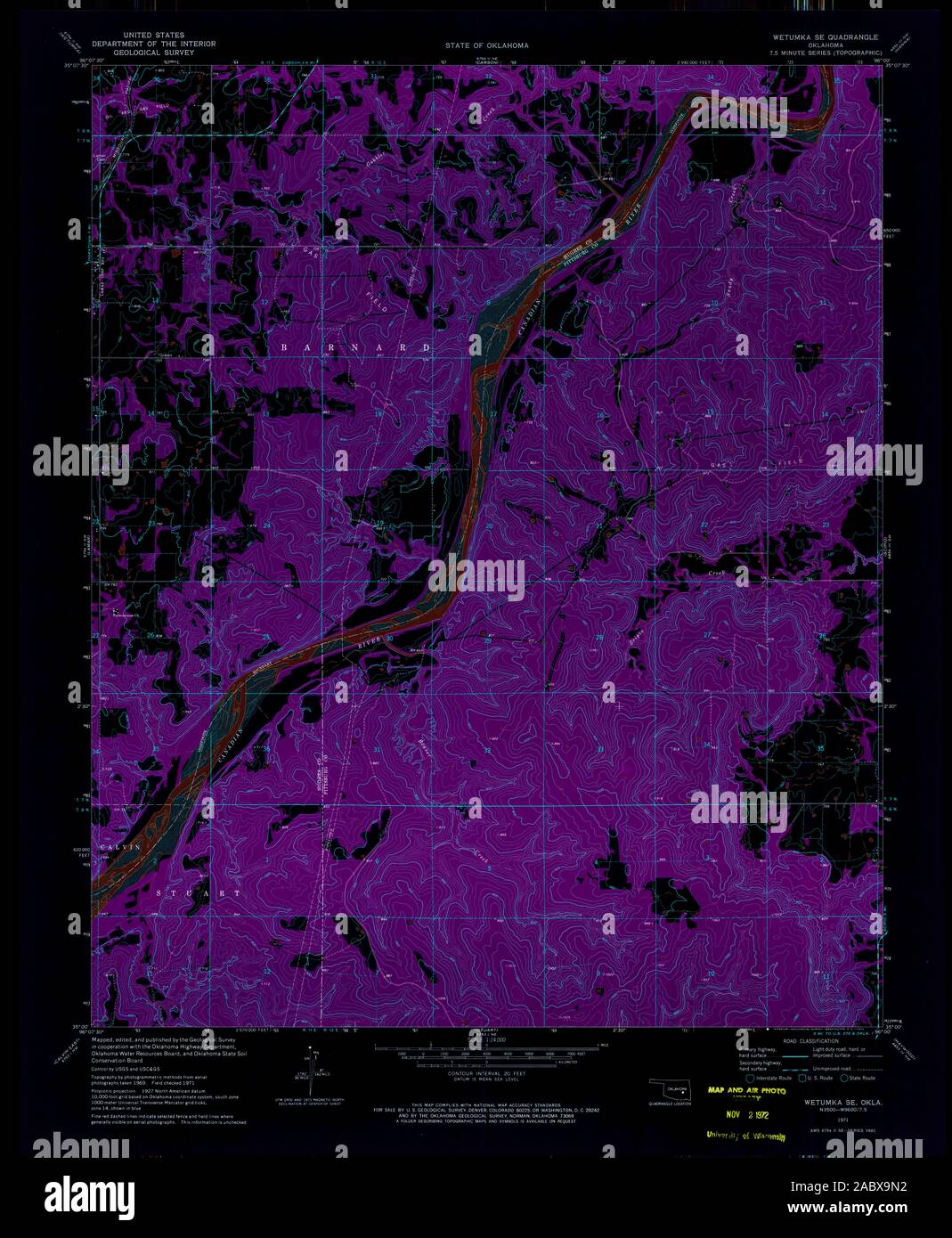 Wetumka oklahoma map hires stock photography and images Alamy