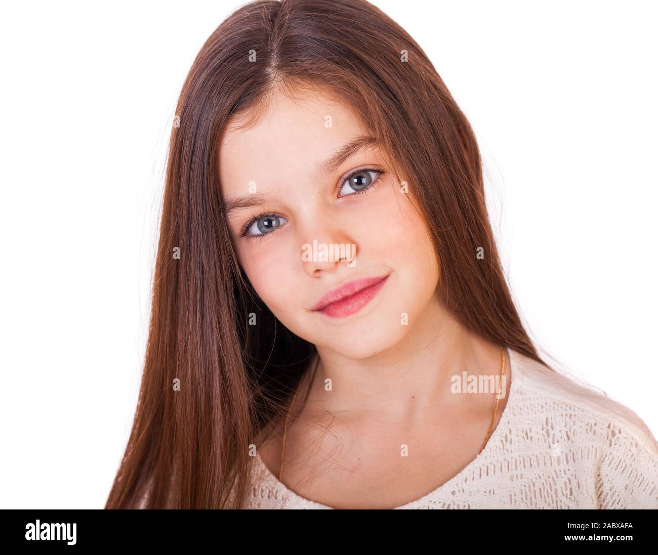Beauty Model Portrait Of A Charming Brunette Little Girl Isolated On beauty-model-portrait-of-a-charming-brunette-little-girl-isolated-on