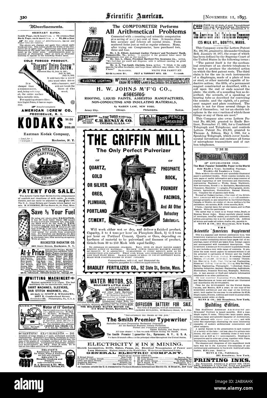 KODAKS PATENT FOR SALE. Save Your Fuel ROCHESTER RADIATOR CO. 26S State Street Rochester N. Y. Gold and Silver Watches Bicycles Buggies Wagons Carriages Safes Sleighs Harness Cart TopsSkids Sewing Machines Accordeons Organs Pianos Cider Mills Cash Drawers Feed Mills Stoves Kettles Bone Mills Letter Presses Jack Screws Trucks Anvils Hayllutters Press Stands Copy Books Vises Drills Road Plow. Lawn Mos ere Coffee Mills Lathes BendersDumpearts Corn Shellers Hand torts Forges. ScrapersWire Fence Grain Dumps Crow Bars Boilers Tools Bit Braces Hay Stock Elevator Railroad Platform and Counter SCALES Stock Photo