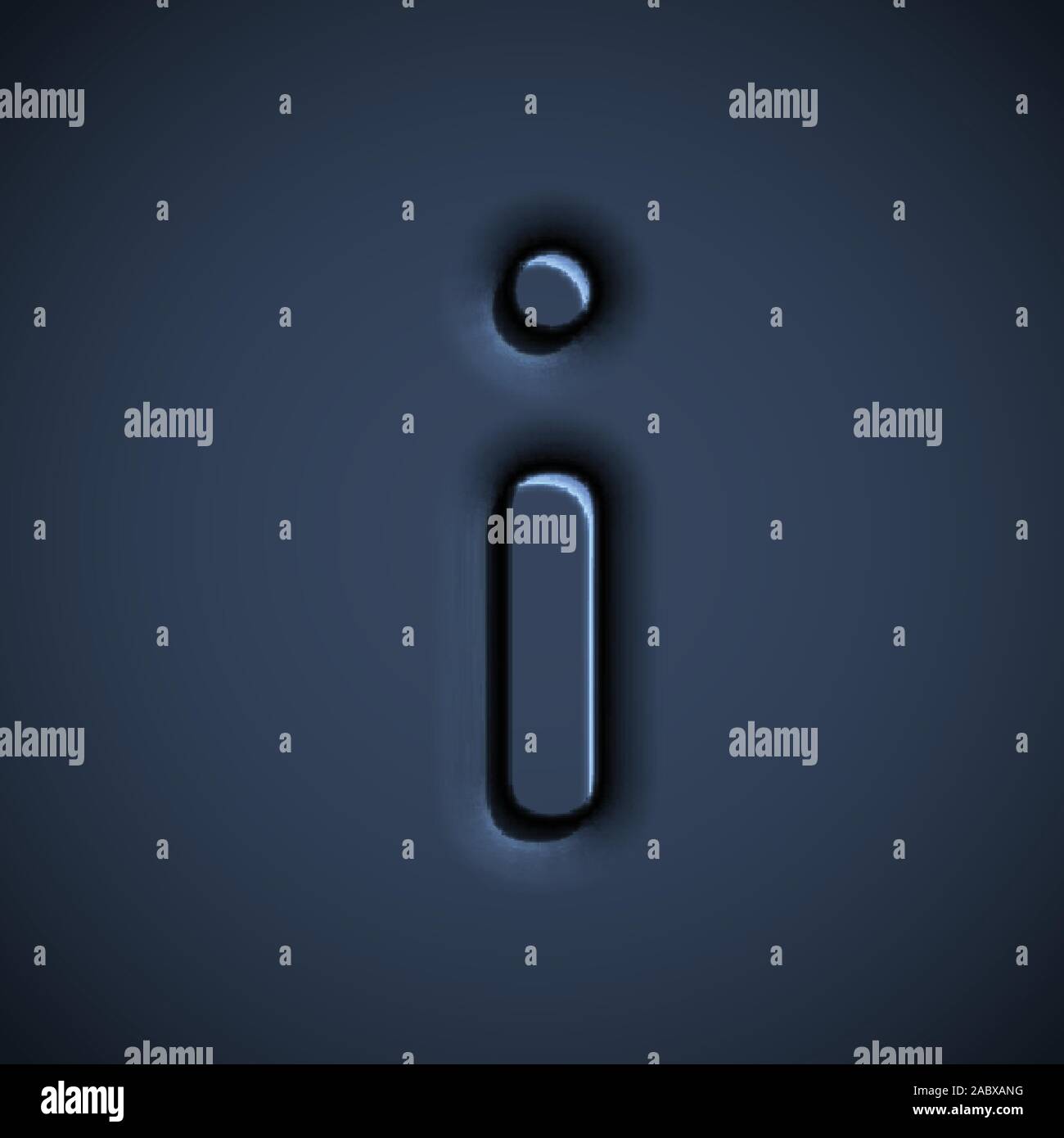 Pressed font character, vector illustration Stock Vector