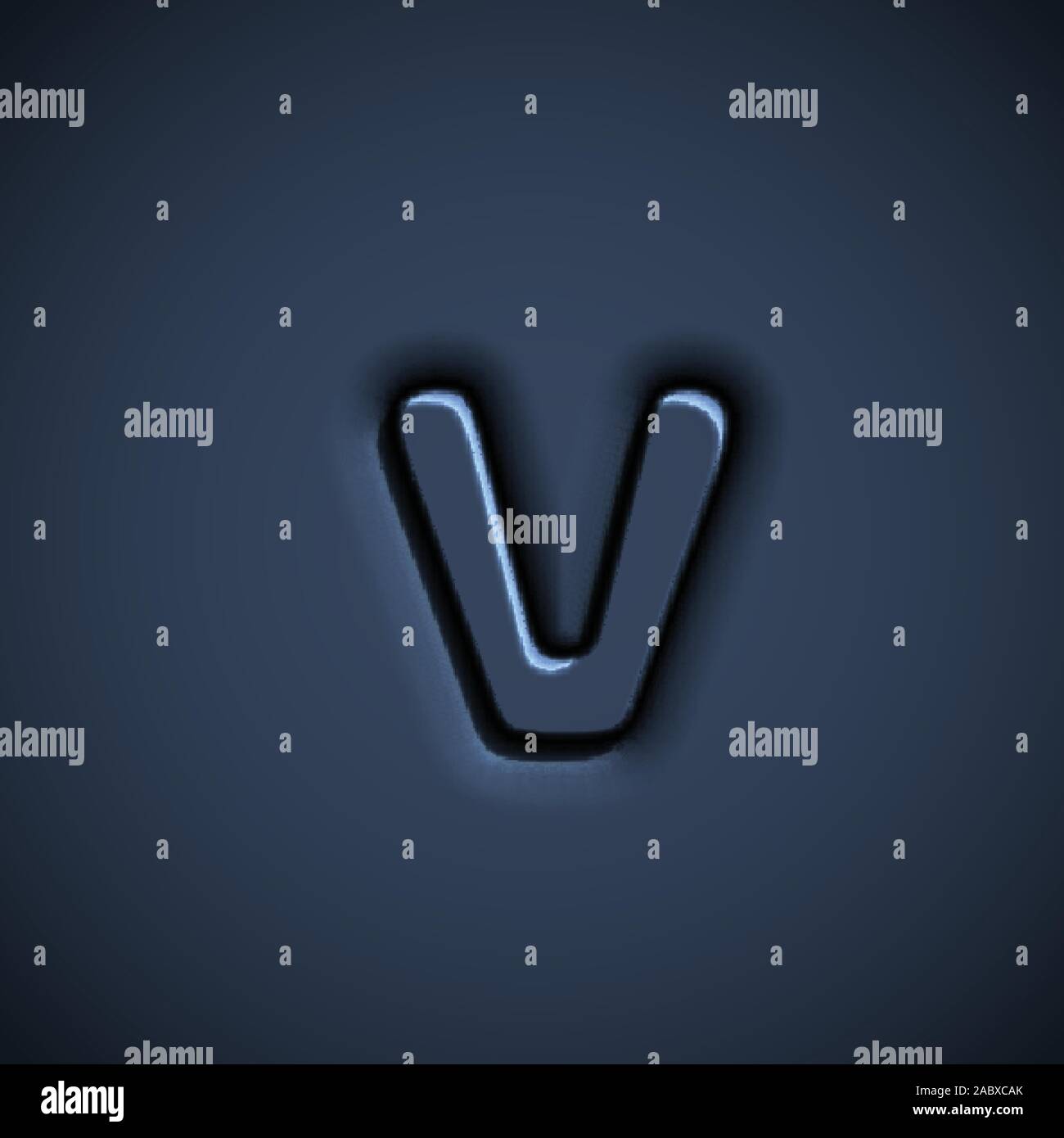 Pressed font character, vector illustration Stock Vector