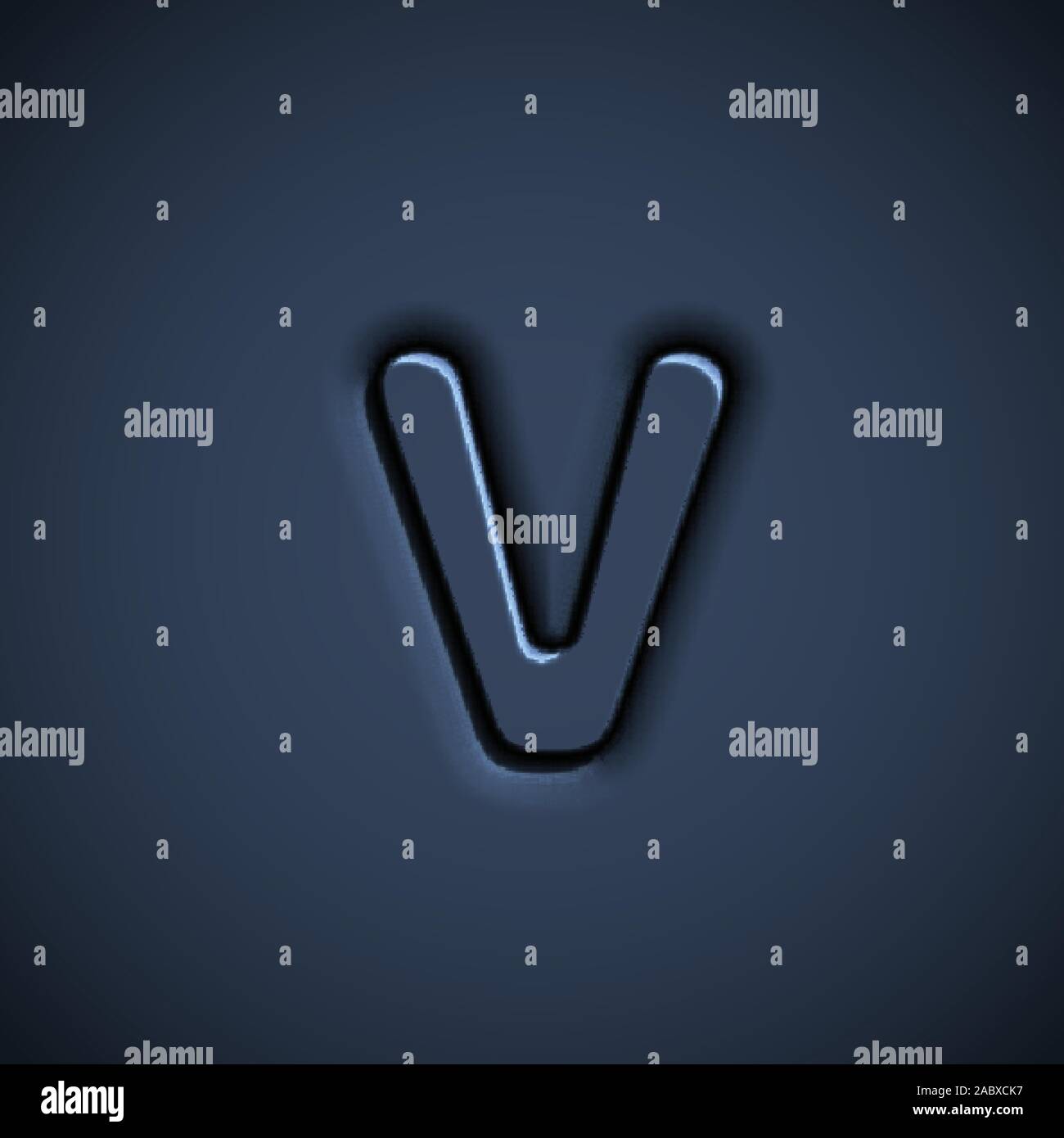 Pressed font character, vector illustration Stock Vector
