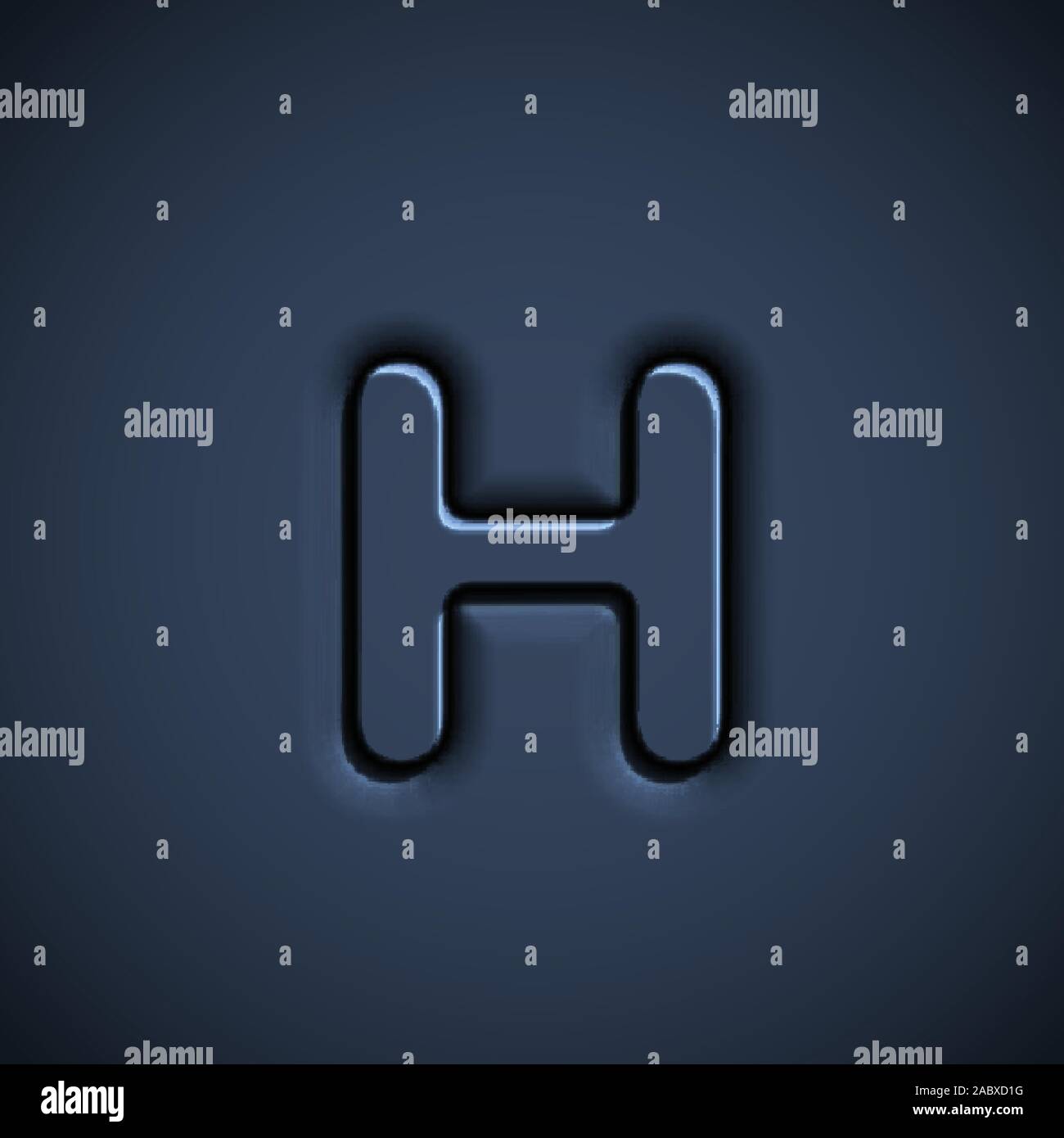 Pressed font character, vector illustration Stock Vector
