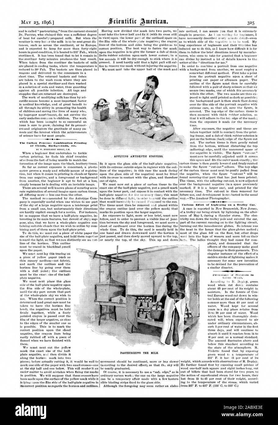 The Carbon Process Combination Printing of Clouds Backgrounds etc