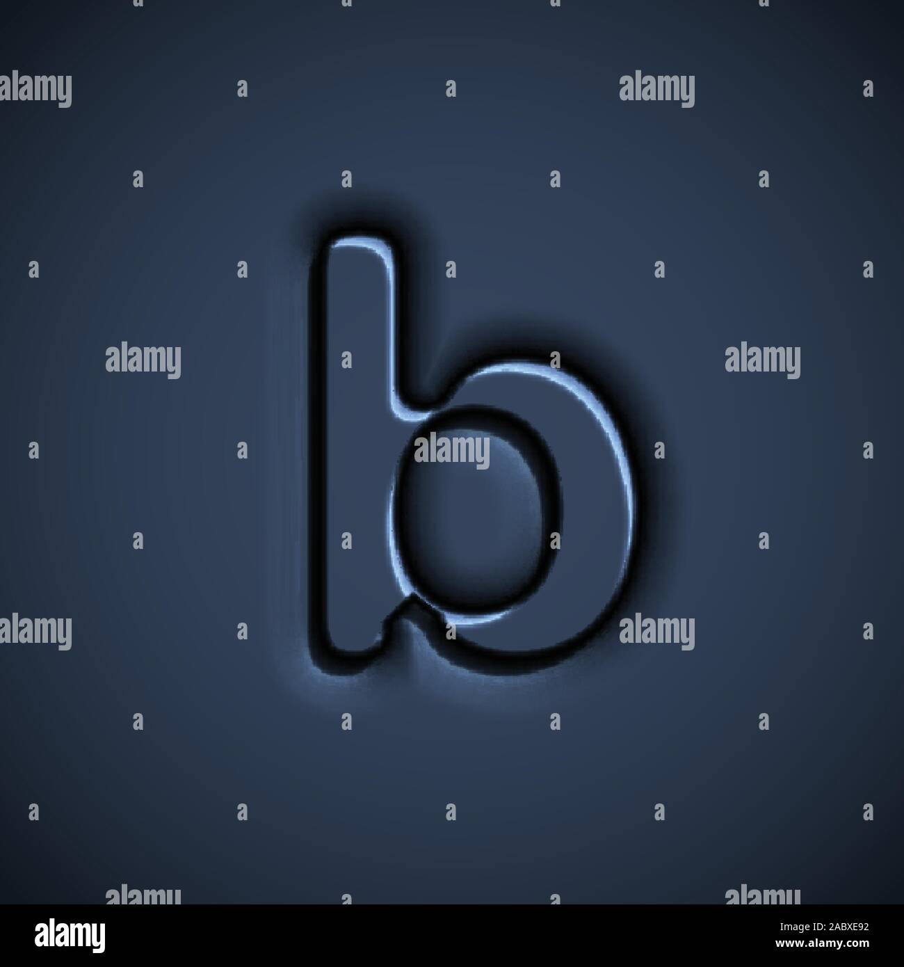 Pressed font character, vector illustration Stock Vector