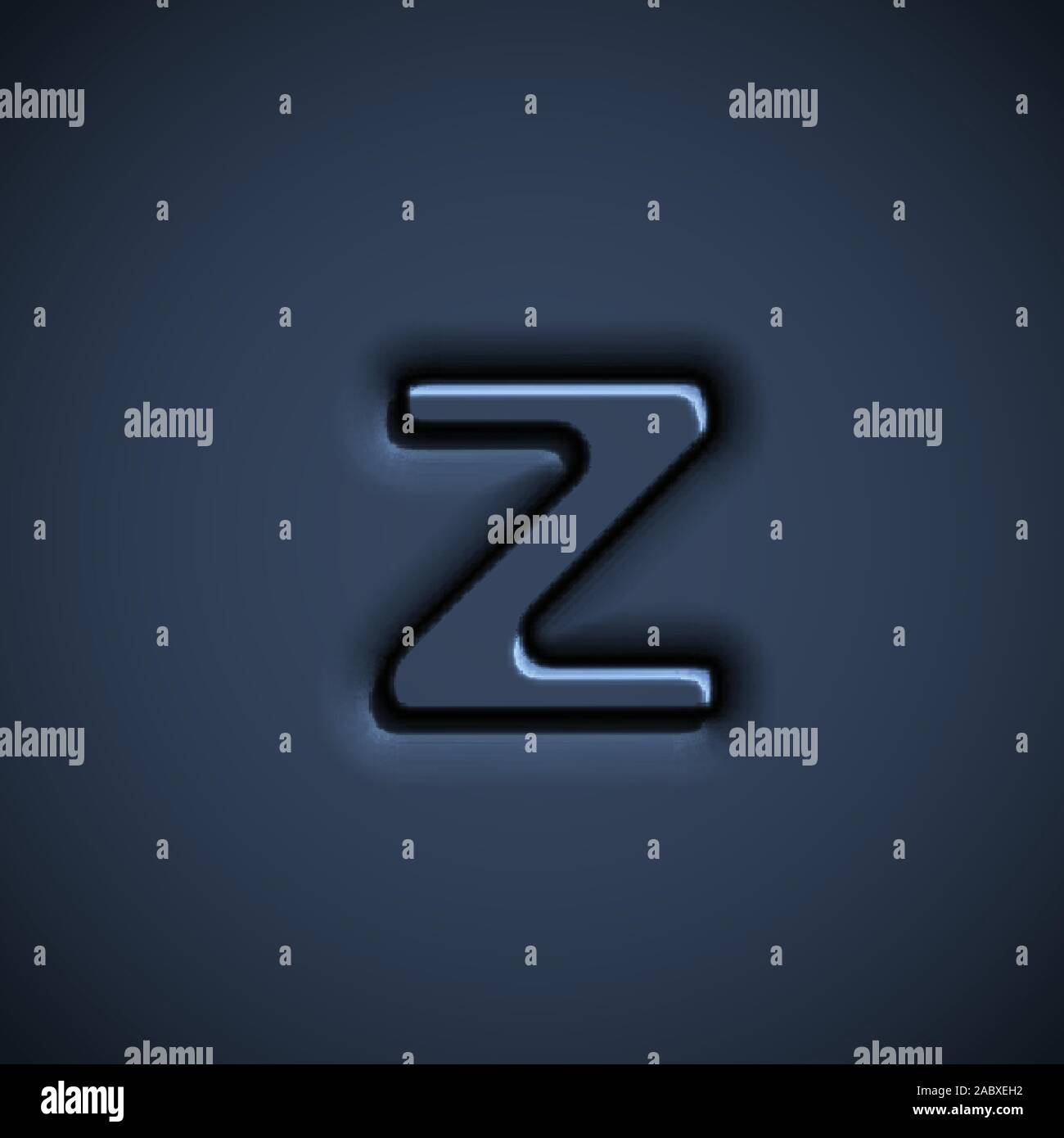 Pressed font character, vector illustration Stock Vector
