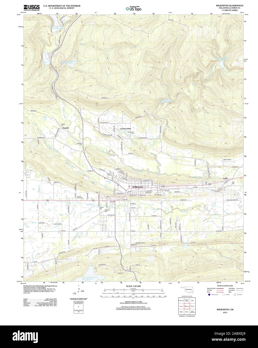 Map of wilburton oklahoma Cut Out Stock Images & Pictures Alamy
