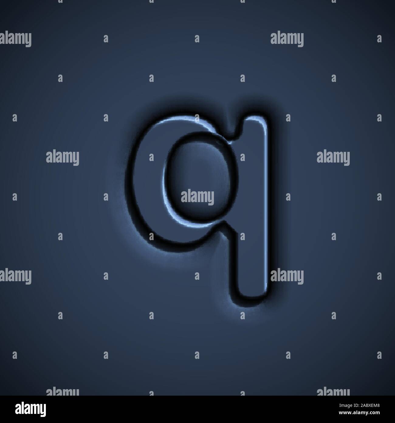 Pressed font character, vector illustration Stock Vector