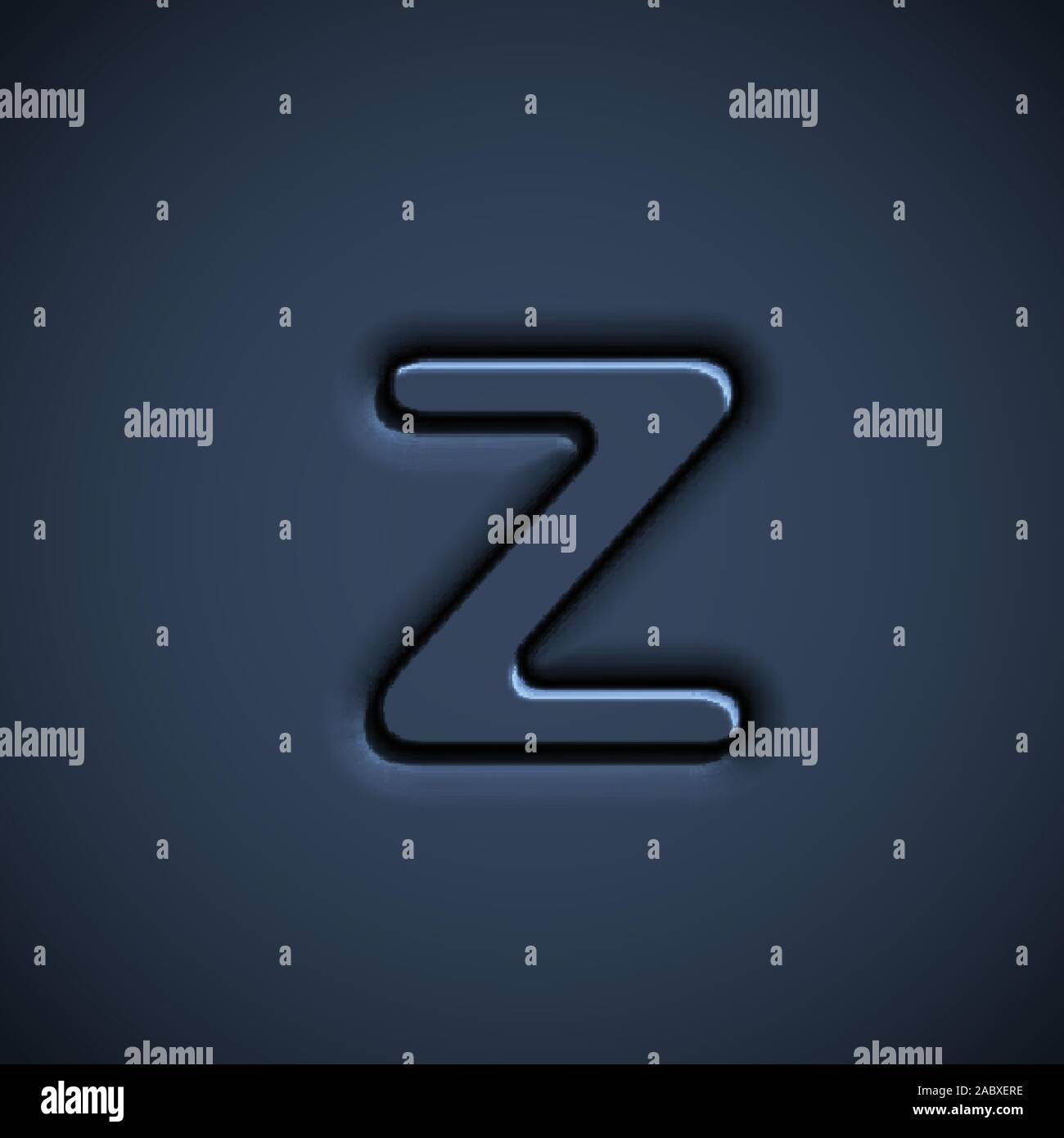 Pressed font character, vector illustration Stock Vector