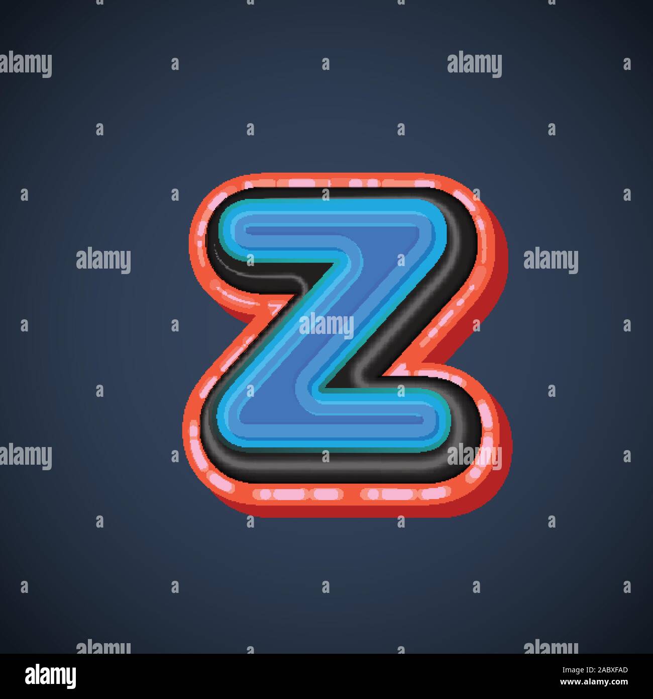 Comic font character, vector Stock Vector