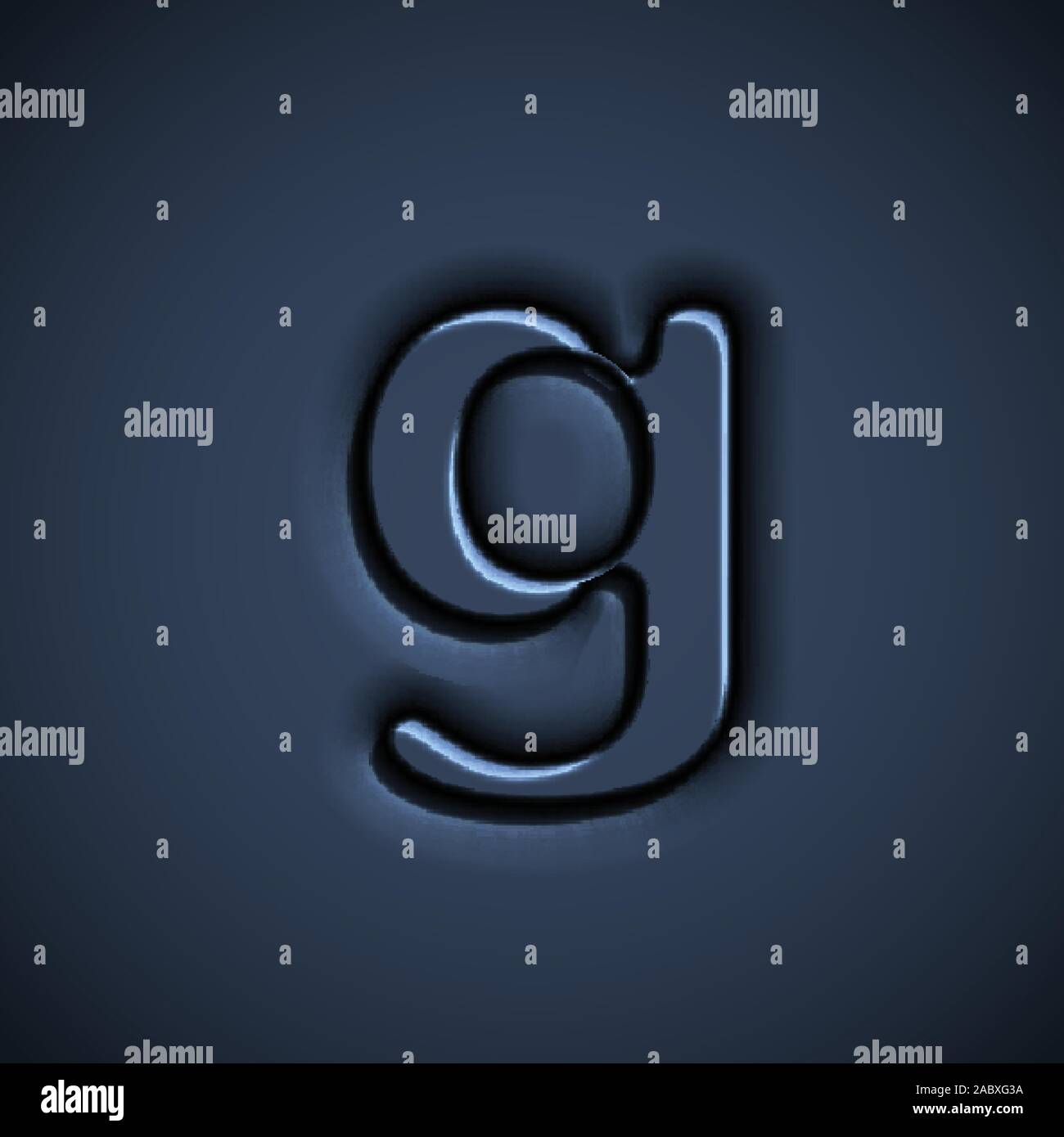 Pressed font character, vector illustration Stock Vector
